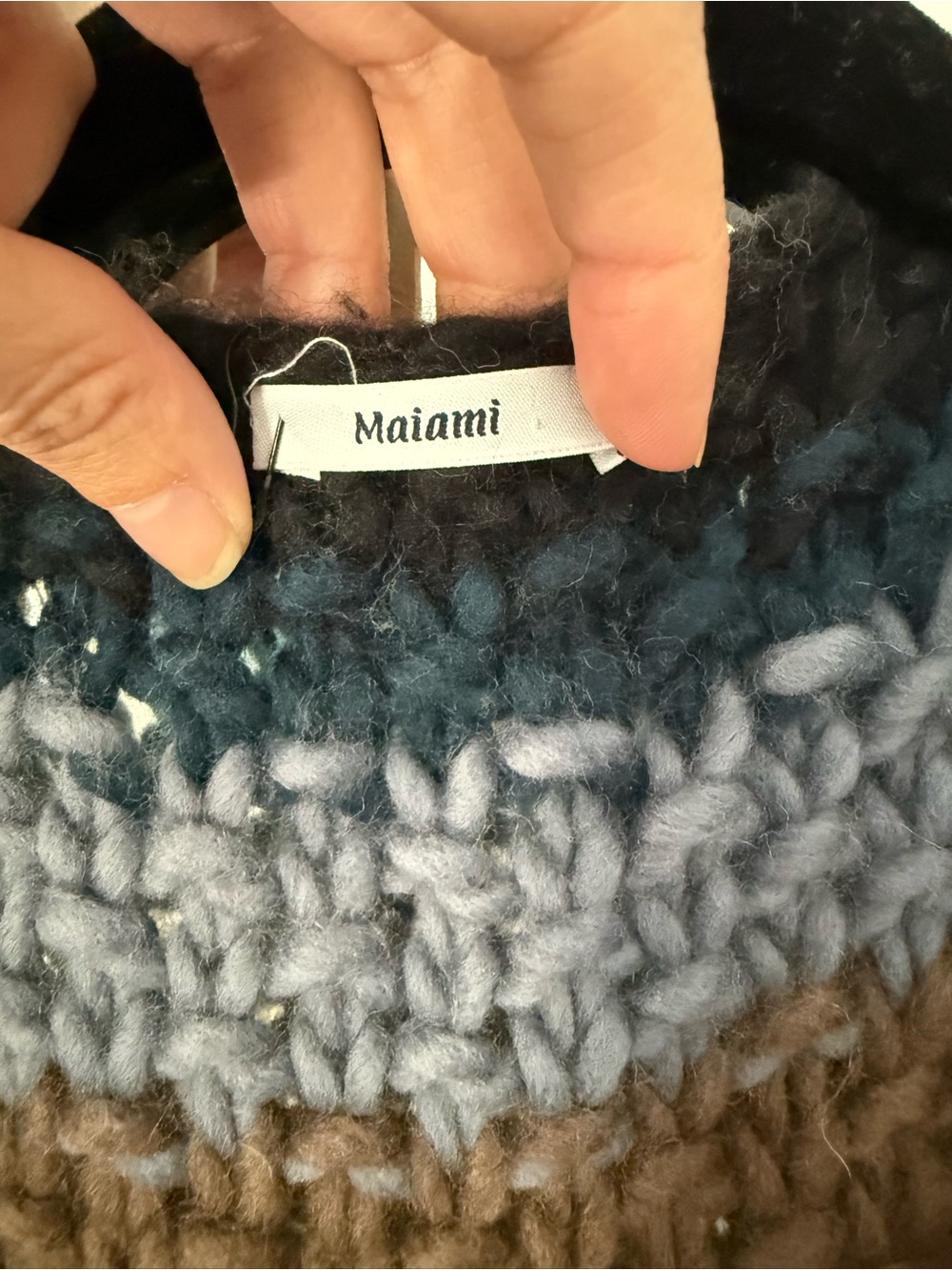 Maiami: Cozy Multicolor Striped Open Cardigan Sweater - Picture 3 of 3